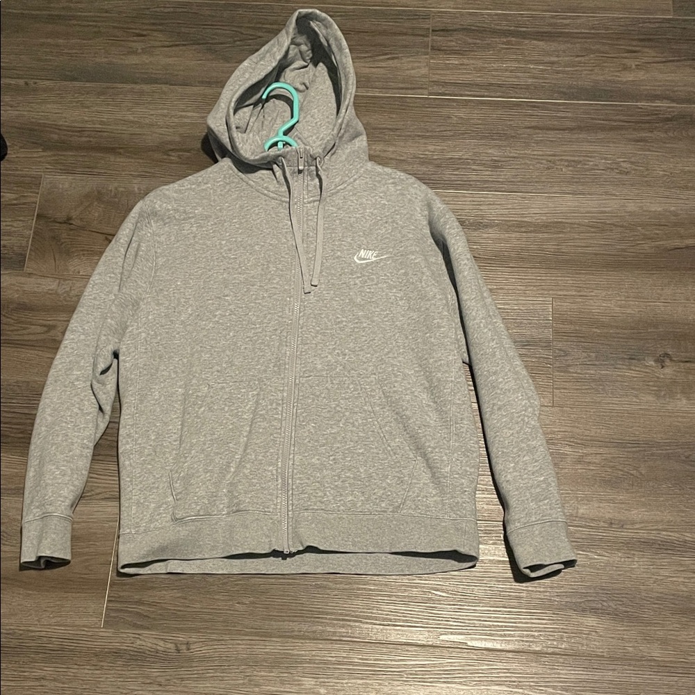 Nike Men's Zip-Up Gray Sweater